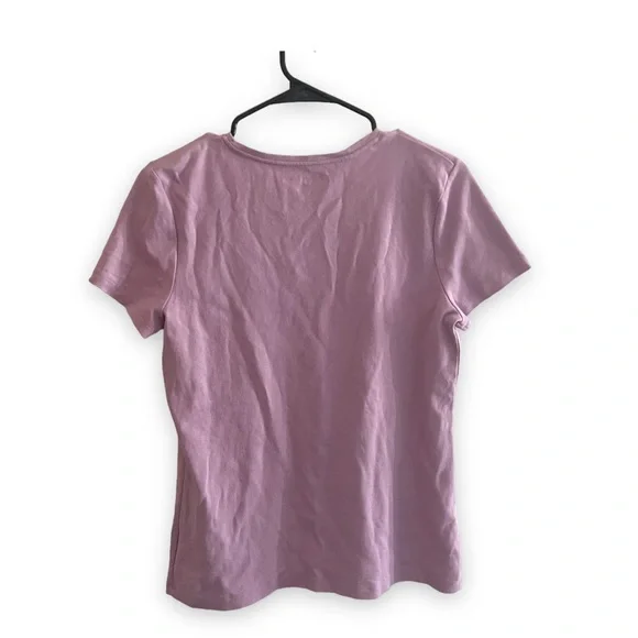 Croft & Barrow Womens Classic Short Sleeve Crew Neck Tee Top Lavender Purple M - Picture 10 of 12